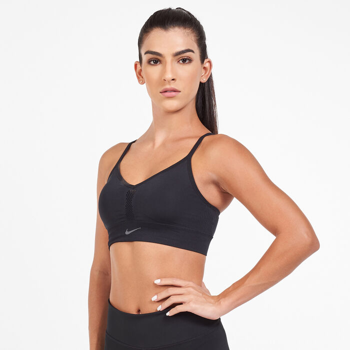 Nike Women's Indy Light-Support Padded Seamless Sports Bra Black image number 0