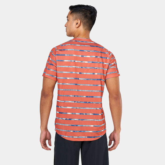 Nike Men's Court Dri-FIT Victory Print Tennis T-Shirt Pink Nike Men's Court Dri-FIT Victory Print Tennis T-Shirt Pink image number 1