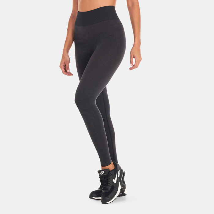 SQUATWOLF Women's Infinity Stripe Seamless Leggings Black image number 0