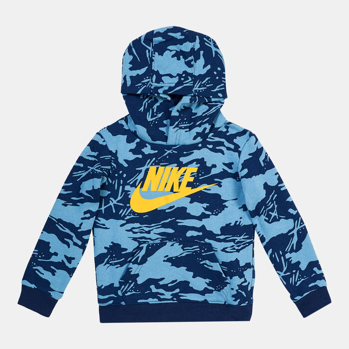 Nike Kids' Sportswear Club Camo Fleece Hoodie Black image number 0