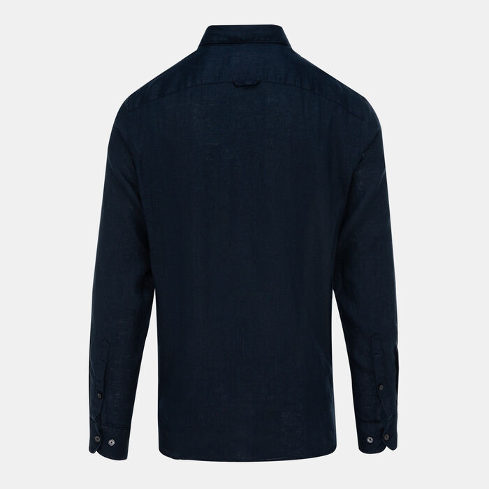 Timberland Men's Mill Brook Linen Shirt Blue Timberland Men's Mill Brook Linen Shirt Blue image number 1