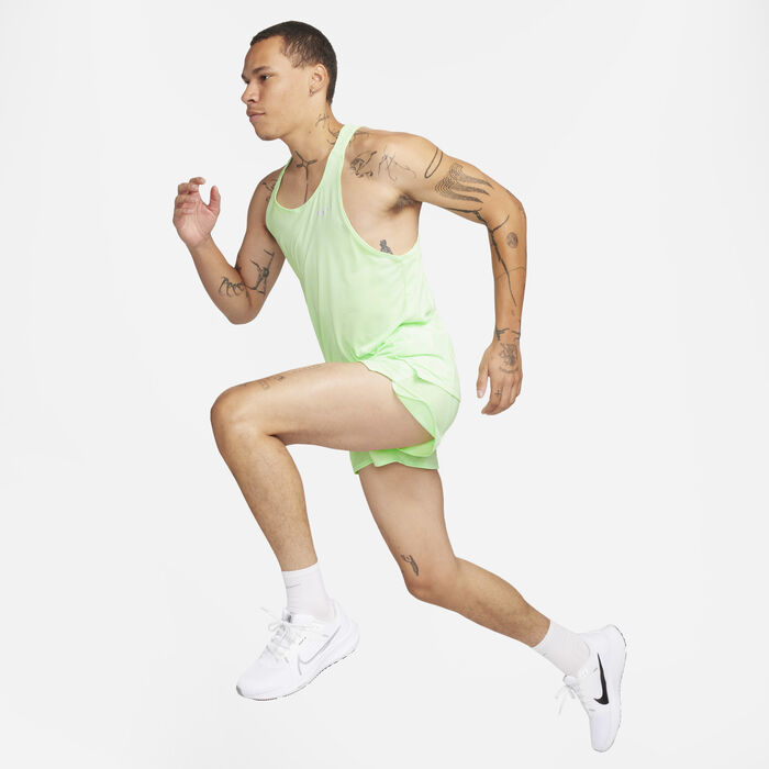 Nike Men's Fast Dri-FIT Running Vest Green Nike Men's Fast Dri-FIT Running Vest Green image number 6