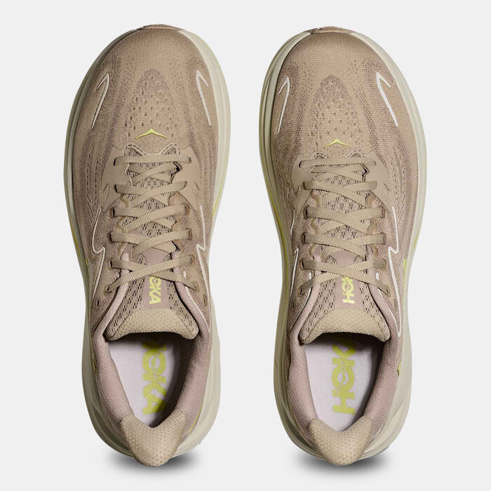 HOKA Men's Clifton 10 Running Shoes Beige image number 4