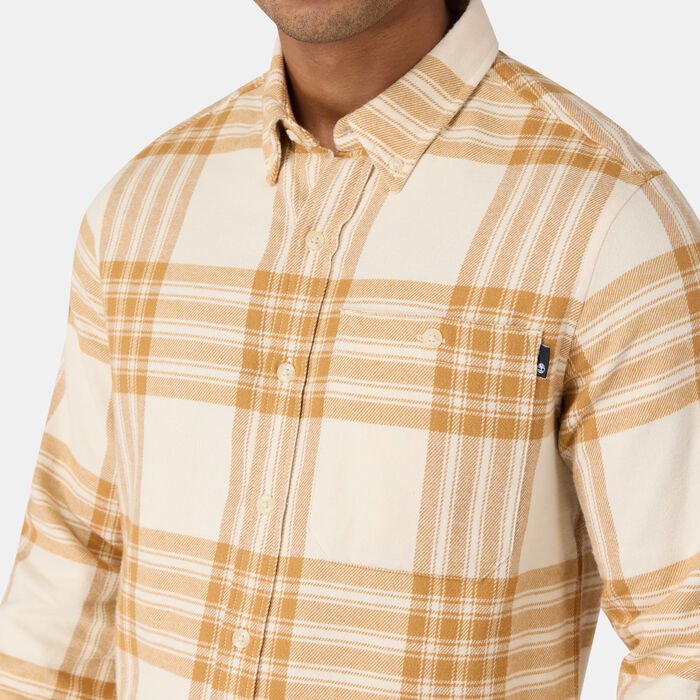 Timberland Men's Flannel Check Shirt Beige image number 3