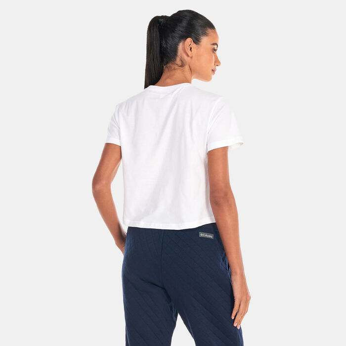 Columbia Women's North Cascades™ Cropped T-Shirt White Columbia Women's North Cascades™ Cropped T-Shirt White image number 1