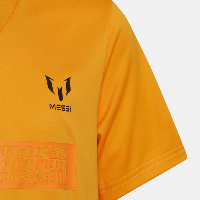 adidas Kids' Messi T-Shirt And Shorts Set Orange adidas Kids' Messi T-Shirt And Shorts Set Orange image number 1
