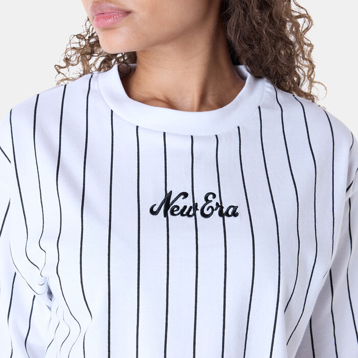 New Era Women's Pinstripe T-Shirt White New Era Women's Pinstripe T-Shirt White image number 3