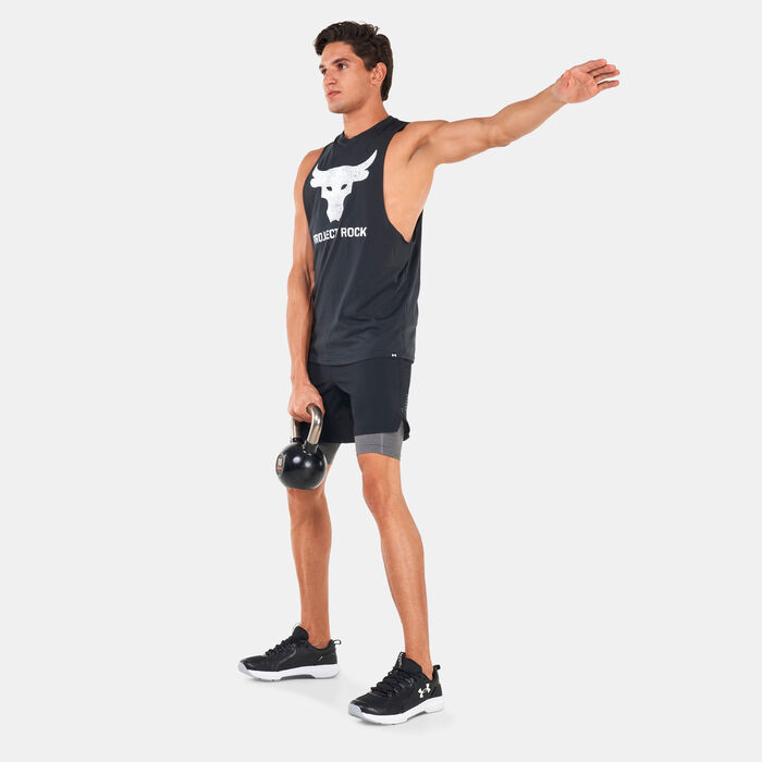 Under Armour Men's Project Rock Brahma Bull Tank Top Black Under Armour Men's Project Rock Brahma Bull Tank Top Black image number 2