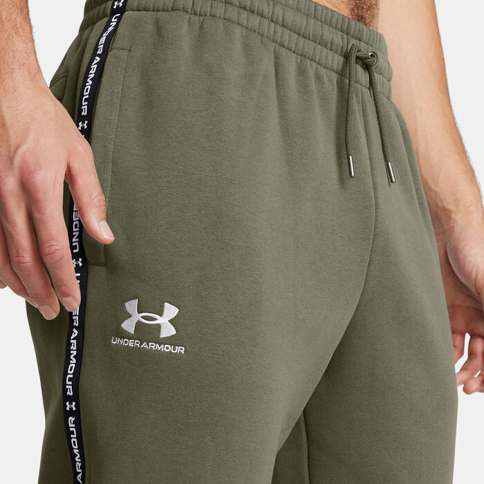 Under Armour Men's Fleece Taping Joggers Green Under Armour Men's Fleece Taping Joggers Green image number 3