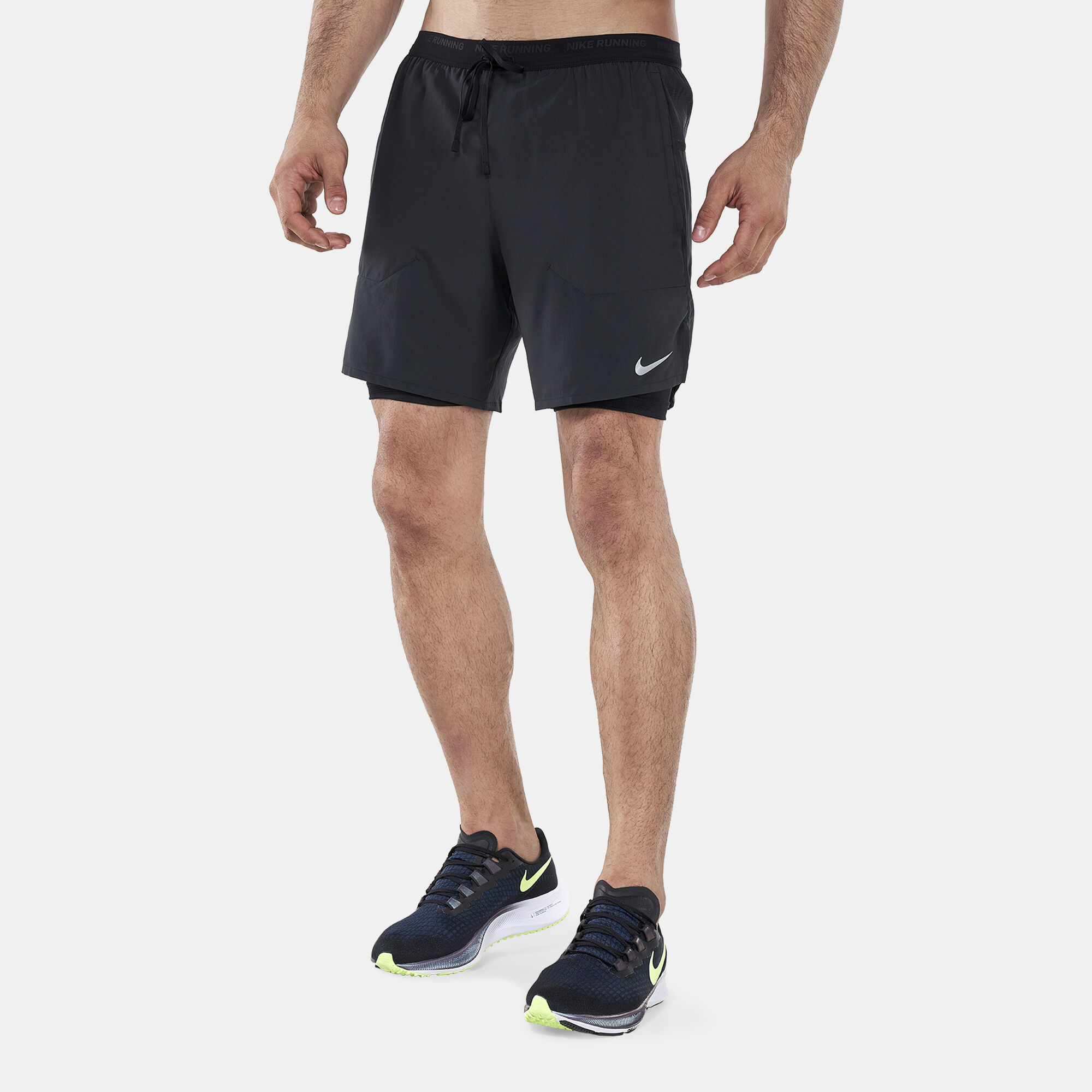 Men s Stride Dri FIT 2 in 1 Running Shorts Black Nike in KSA SSS