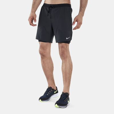Nike Men's Stride Dri-FIT 2-in-1 Running Shorts Black Nike Men's Stride Dri-FIT 2-in-1 Running Shorts Black