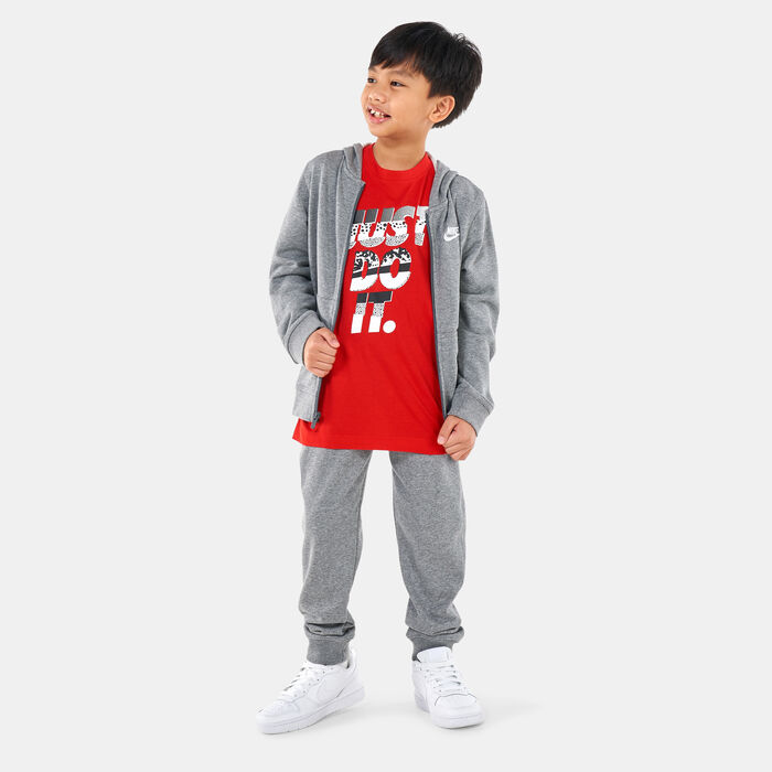 Nike Kids' Sportswear Club French Terry Hoodie (Older Kids) Grey image number 2