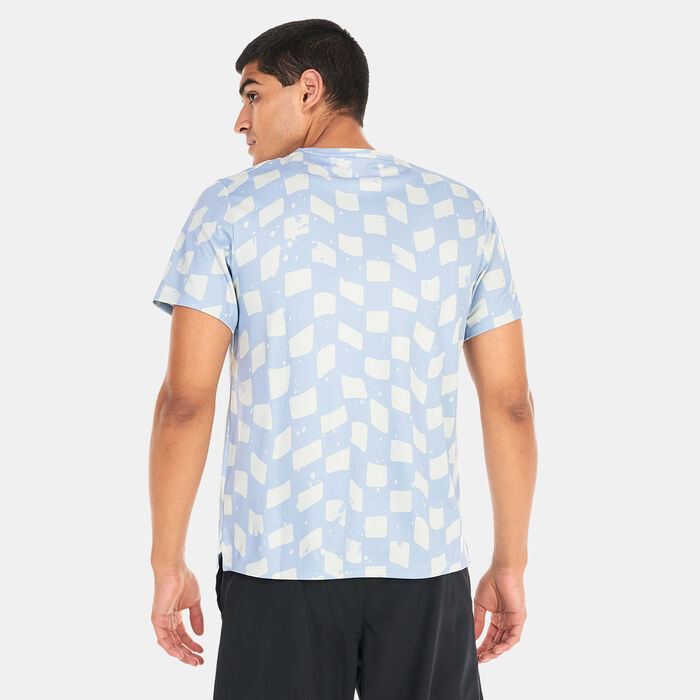 Nike Men's Dri-FIT Miler Running Top Blue Nike Men's Dri-FIT Miler Running Top Blue image number 1