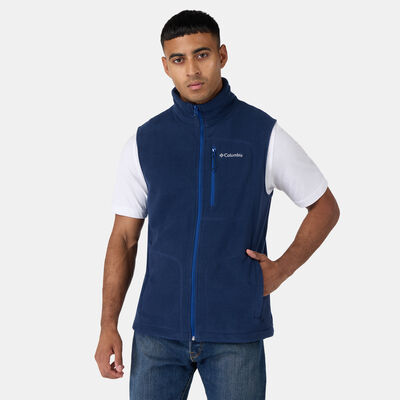 Columbia Men's Fast Trek Fleece Vest Blue Columbia Men's Fast Trek Fleece Vest Blue