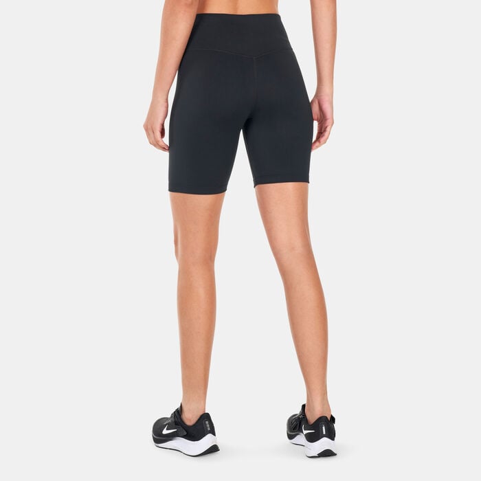 Nike Women's One Mid-Rise 7-Inch Bike Shorts Black Nike Women's One Mid-Rise 7-Inch Bike Shorts Black image number 1