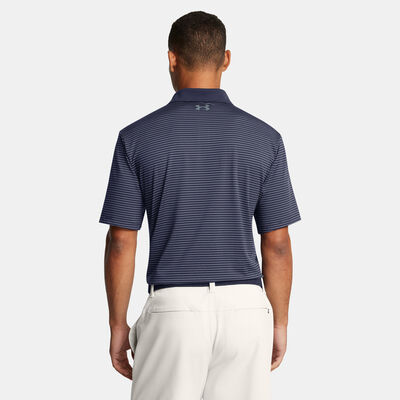 Under Armour Men's Matchplay Striped Polo Shirt Blue