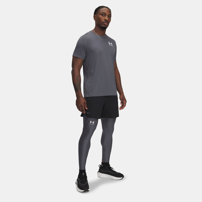 Under Armour Men's HeatGear® Armour Tights Grey Under Armour Men's HeatGear® Armour Tights Grey image number 2