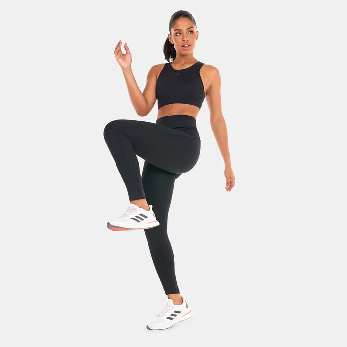 adidas Women's Adizero Running 7/8 Leggings Black image number 2