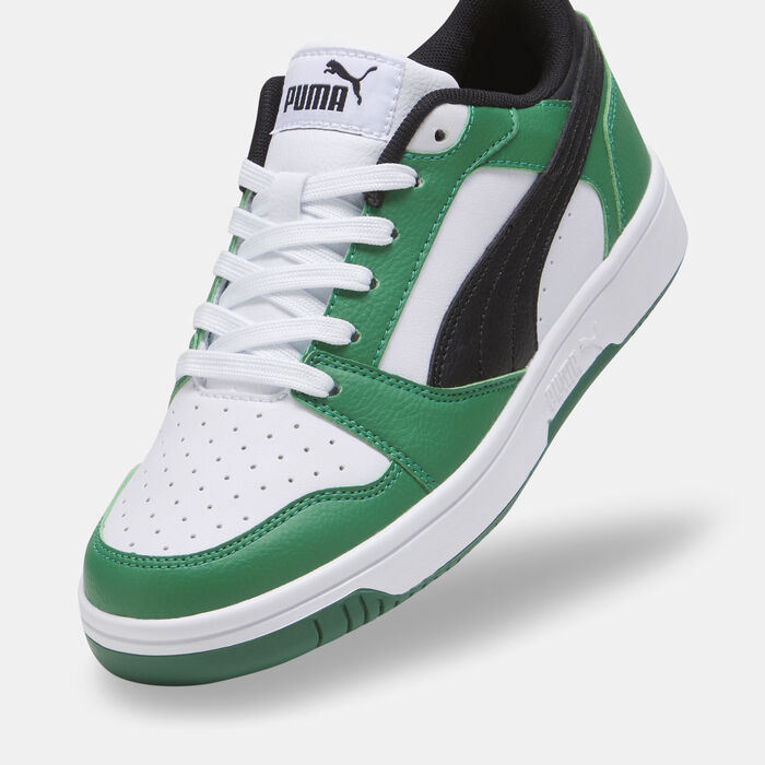 PUMA Kids' Rebound V6 Lo Shoes White PUMA Kids' Rebound V6 Lo Shoes White image number 4