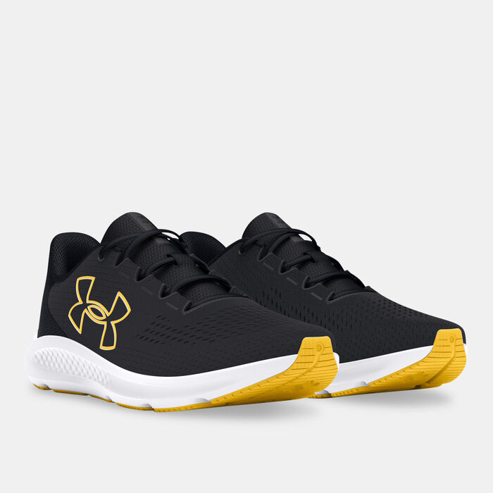 Under Armour Men's Charged Pursuit 3 Big Logo Running Shoes Grey Under Armour Men's Charged Pursuit 3 Big Logo Running Shoes Grey image number 1