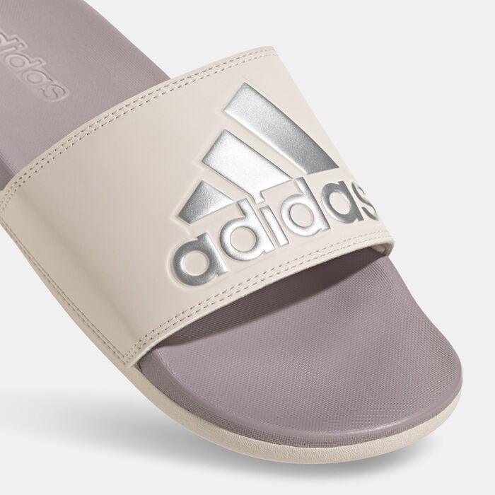 adidas Women's Adilette Comfort Slides Purple adidas Women's Adilette Comfort Slides Purple image number 2