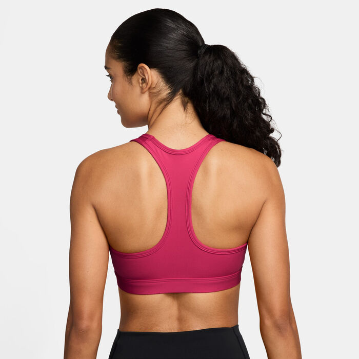Nike Women's Swoosh Medium Support Training Sports Bra Pink Nike Women's Swoosh Medium Support Training Sports Bra Pink image number 1