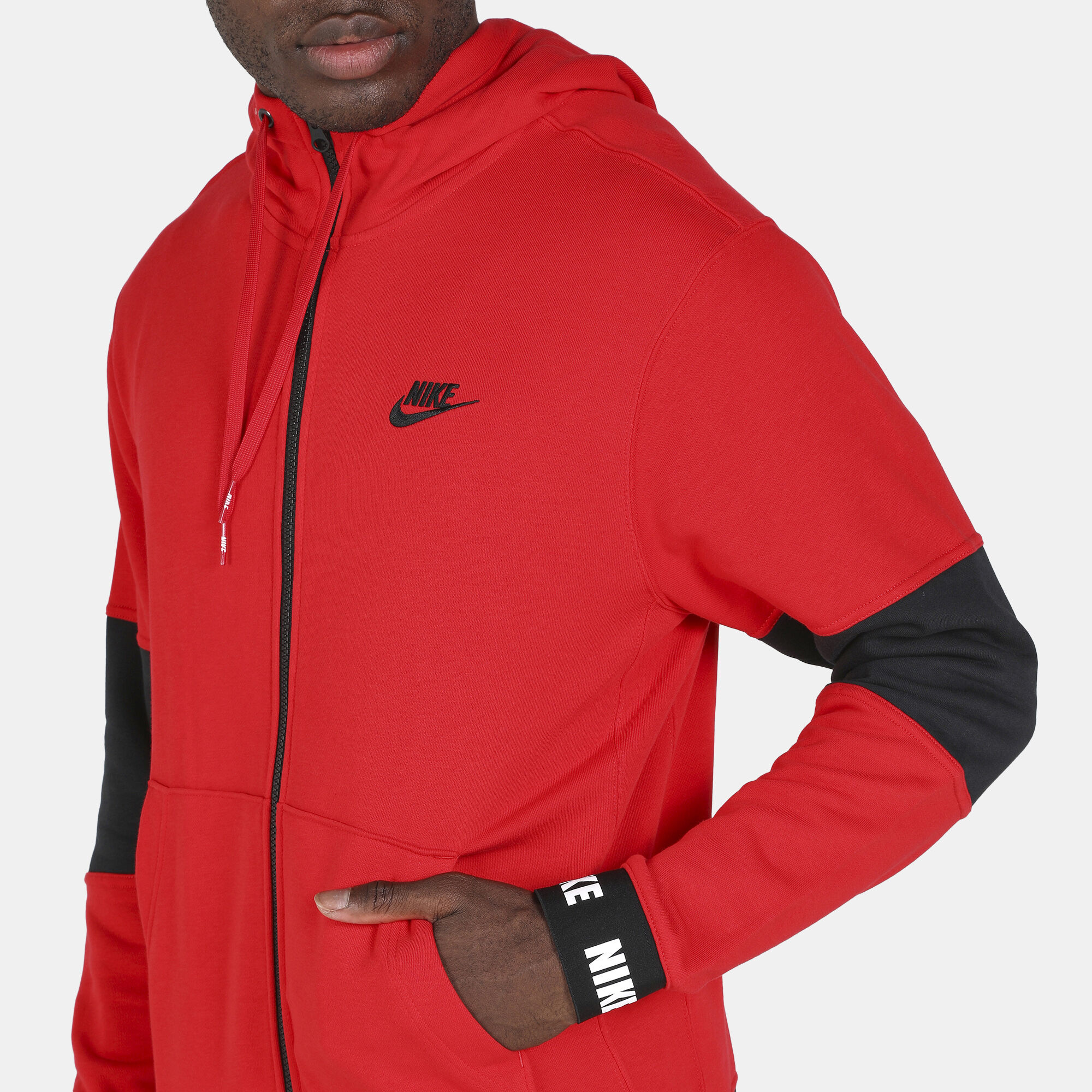 Nike air full zip hoodie red store