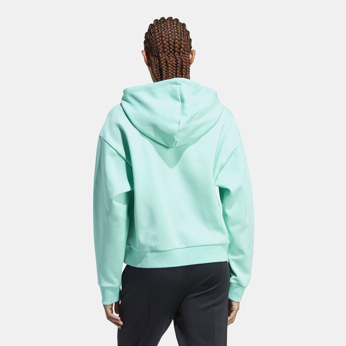 adidas Women's Future Icons Badge of Sport Hoodie Green adidas Women's Future Icons Badge of Sport Hoodie Green image number 1