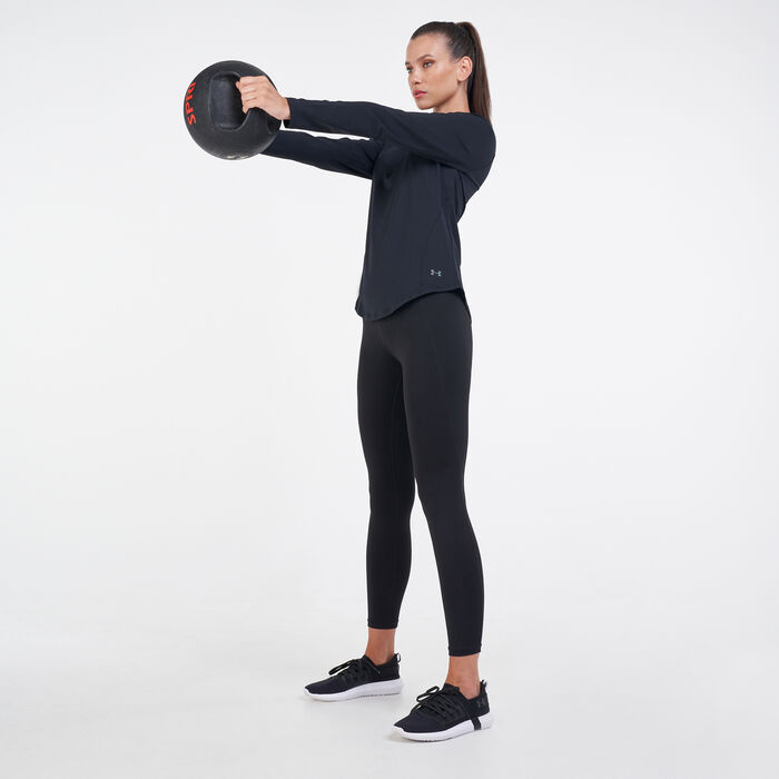 Under Armour Women's UA RUSH™ Long Sleeve T-Shirt Black image number 2